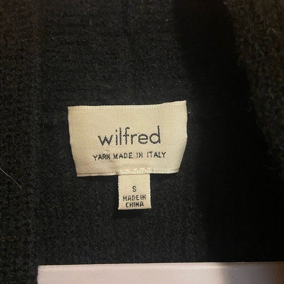 Wool Sleeveless Overcoat | MIDI Length | Wilfred Size S | Black - Picture 3 of 3